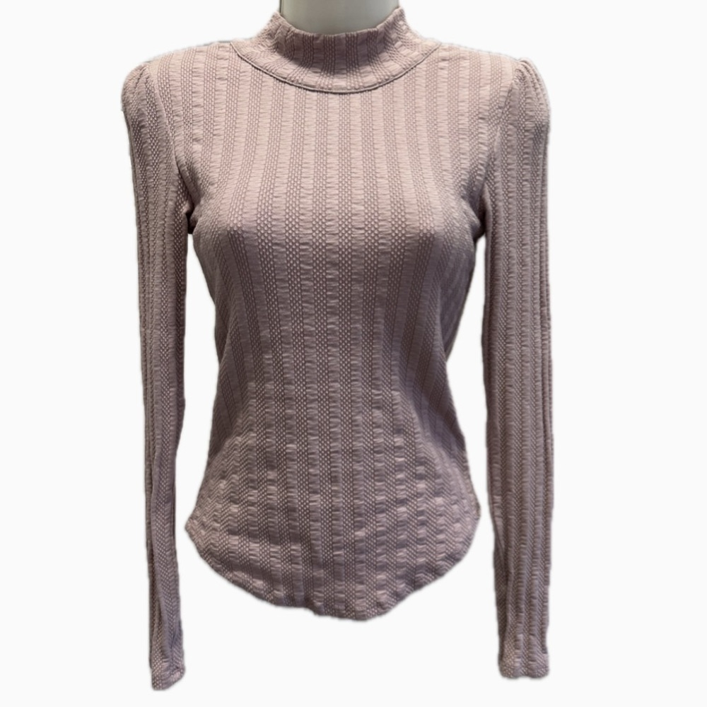 Free People Pink Long Sleeve Top